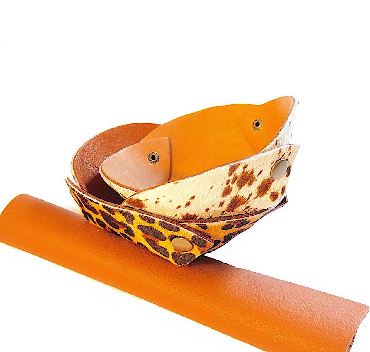 vide-poche en cuir vachette leopard packshot